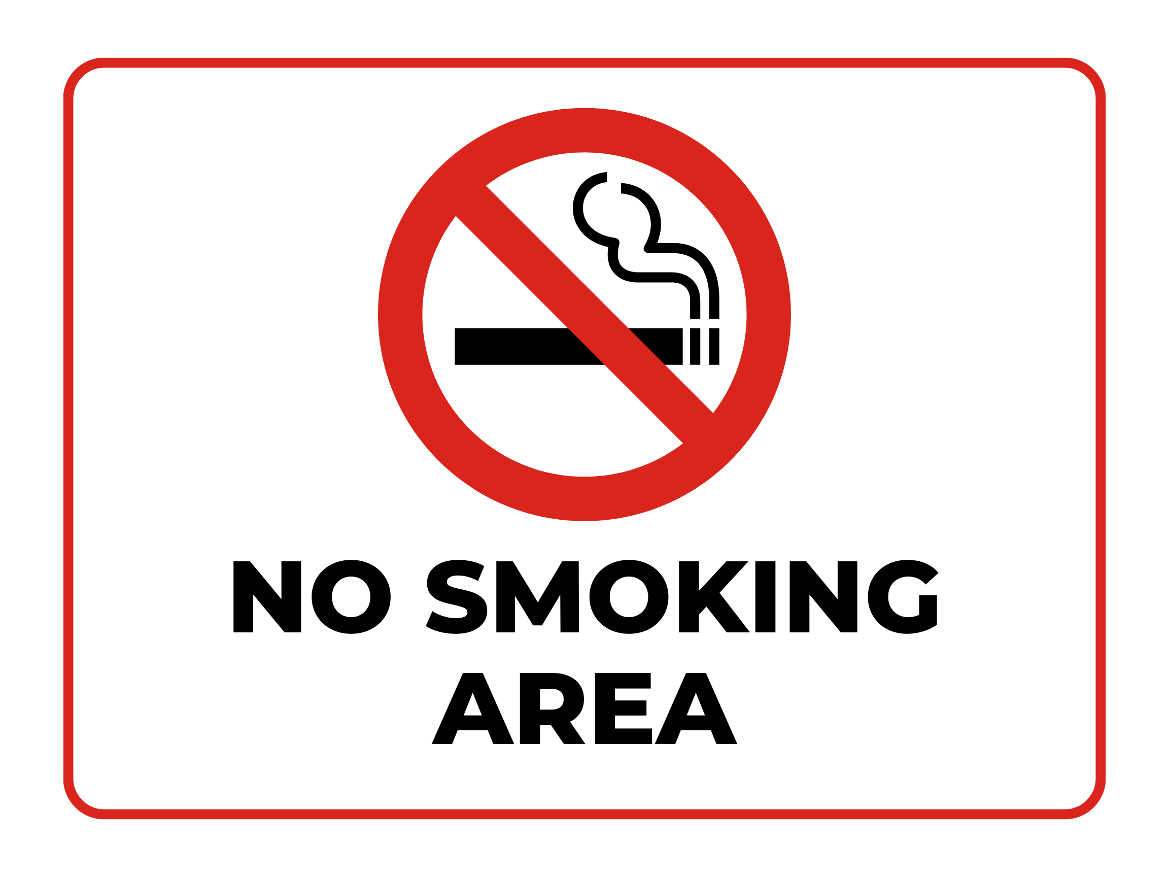 Simple No Smoking Area Yard Sign.png